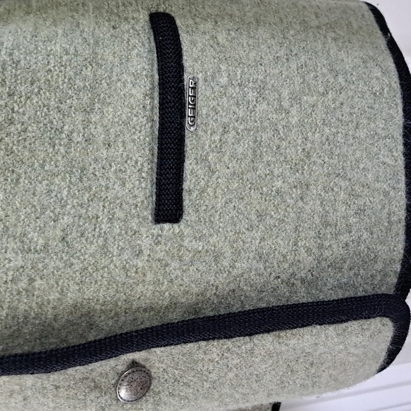 Vintage Geiger Collections Size 40 Pure New Wool Chunky Cardigan Jacket Sweater - Picture 3 of 11